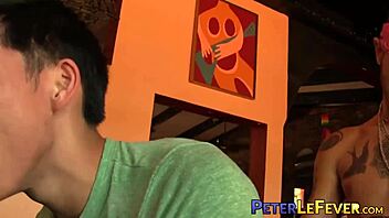 Horny Oriental Boy Drilled Hard by Tattooed Stud in Deep Action