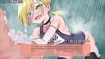 Femboy fun with a handjob in this new Hentai video