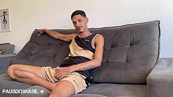 young hung twink shows off solo action