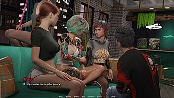 The Hellcat Lounge Part 5: A 3D animated porn video with natural tits and pierced nipples