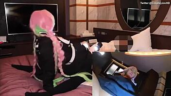 Mitsuru cosplays sex in kimetsu no yaiba