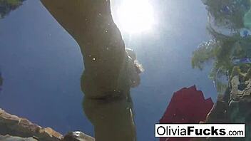 Olivia, enjoy your summer pool masturbation session