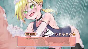 Femboy fun with a handjob in this new Hentai video