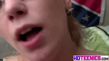 Hot Russian Blonde Amateur with Big Tits and Pussy Gives Hard Handjob Leading to Intense Orgasm