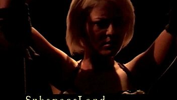 Romanian teen slut plays with dildo in dark bdsm room