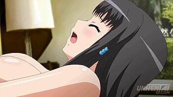 Teen with huge tits gets hard orgasms in hentai sub eng