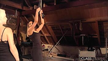 i'm into this sensual lesbian bondage play with toys and licking