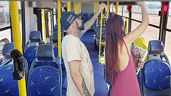 Young student gets taken by older man in public transportation