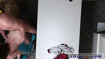 i'm a petite teen giving my first blowjob to a fake cop in uniform, feeling so nervous