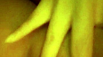 Horny slut can't hold back, she masturbates and cums hard