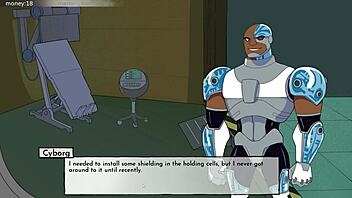 Ravens boobjob in the animated porn series 18titan