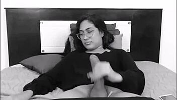 Colombian shemale unloads massive cum live on webcam show.