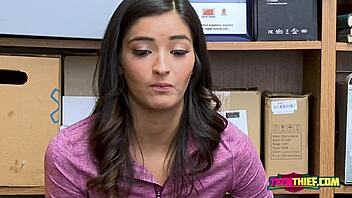 Officer shoves big cock in Emily's hungry punani, oops!