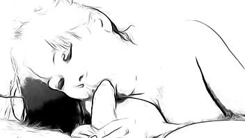 cartoon take on me: nympho gets deepthroat blowjob 😈