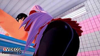 zero two gives an amazing blowjob in hentai!