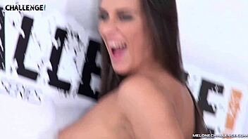 Mea Melone shakes a pro cock during her amateur audition, riding and licking for a cumshot in mouth