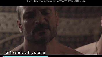 A hot gay celebrity in a steamy sex scene in a movie