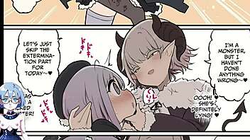 Does the futanari lady's monster dick win against the magical girl?