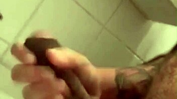 Tattooed Viktor Rom Masturbates Huge Latino Cock in Bathroom!