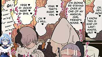 Does the futanari lady's monster dick win against the magical girl?