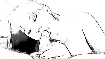 Deepthroat blowjob from an Asian nympho in a cartoon