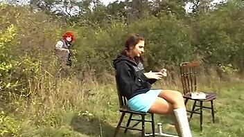 Beautiful women having sex with older and grumpy men outside or in public