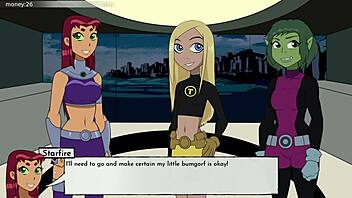 Starfire’s Raven date in 18titan’s animated porn