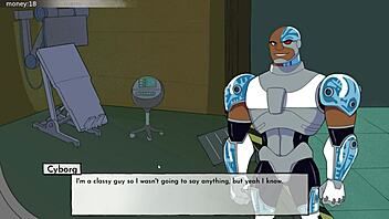 Ravens boobjob in the animated porn series 18titan