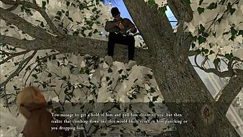 Step-cousin charms with nude body in hentai game