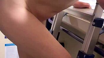 Horny Amateur Bent Over for Big Cock Doggystyle on Train