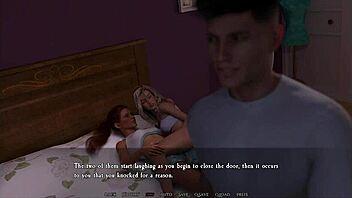 Step-cousin charms with nude body in hentai game