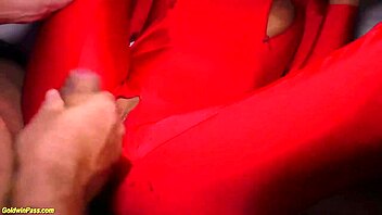 austrian stepsiblings in shiny catsuit party orgy with deepthroat action