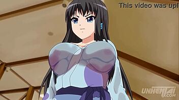 Teen with huge tits gets hard orgasms in hentai sub eng