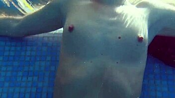 Kittina Ivory Strips Naked in Swimming Pool