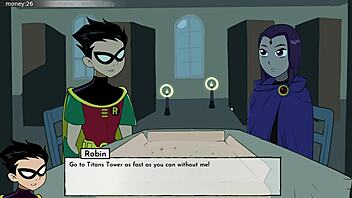 Starfire’s Raven date in 18titan’s animated porn