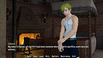 Raven makes Sanji swallow his own cum in One Piece parody ep 2