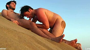 Gay nudist beach experience with blow job and close call