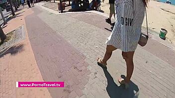 Teen 18+ Gets Hardcore Pussy Licking in Public Spot. Black Stud Fucks Her Tight Body to Wild Orgasm.