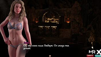 in treasure of nadia, she gets so horny and grabs his cock in episode 2 14