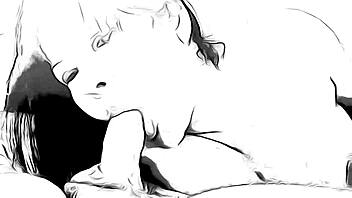 cartoon take on me: nympho gets deepthroat blowjob 😈