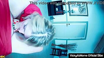 milf vicky vette gives hot blowjob and gets cum in mouth