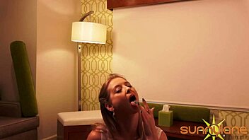 All natural sex bomb sunny lane cums solo in hotel room undressing panties tits