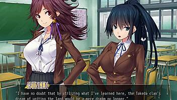 Commander babes get their tits fucked hard in the bathroom!