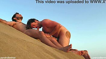 gay nudist beach blowjob got us nearly busted in the wild forest!