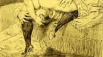 Vintage erotic drawings bring retro charm in classic cartoon style