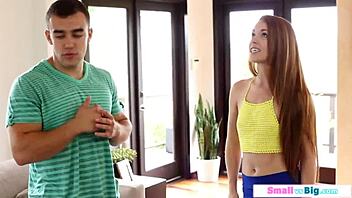 A guy cheats with his best friend's petite girlfriend in a hardcore session