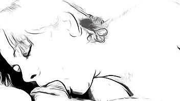 cartoon take on me: nympho gets deepthroat blowjob 😈