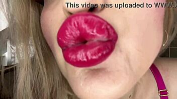 Huge Lips Tease With Tongue