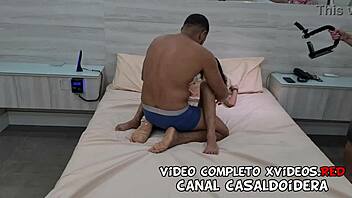 menage in the hotel with skinny latina karolzinha, bent over doggystyle on her tight pussy 😏🍆