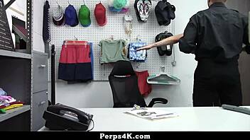 uh, gay mall cop gotta search this thief right - perps4k